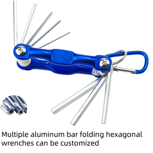 8 1 Kit d'outils de réparation de tournevis métriques multifonctionnels Jeu de clés Allen hexagonales pliantes DIY OEM pour meubles de vélo à la maison - Product Image 6
