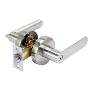 Serrure de porte intérieure silencieuse antivol en alliage d'aluminium durable avec noyau de clé/verrou et finition antirouille - Product Image 5