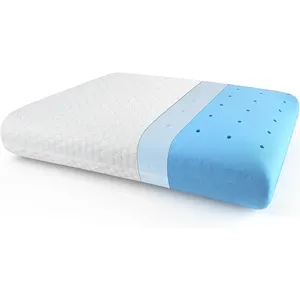 Ergonomik otel havalandırmalı mavi jel yatak yastık ortopedik uyku servikal yastık ağrı kesici için