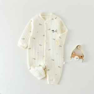 Tutina Intera in Cotone Sottile Senza Cuciture per Neonati, Unisex - Product Image 5