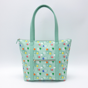 Bolso de Mano para el Verano, con Cierre, de Poliéster, con Diseño de Lunares Verdes, para Viajes, Fin de Semana, Primavera - Product Image 3