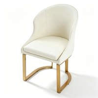 Chaise de salle à manger de luxe en velours avec dossier en forme de seau, base en acier inoxydable doré, chaise rembourrée sur mesure pour salle à manger, maison, meubles d'intérieur