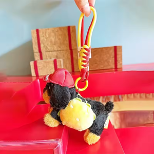 Pabesi Dachshund Plush Hamburger, Cama para mascotas, Monedero, Llavero de dibujos animados, Serie de accesorios para bolso - Product Image 2