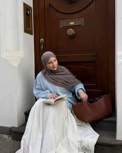 高品質液体プレミアムジャージー液体ヒジャーブ固体イスラム教徒の女性のための滑らかな - Product Image 2