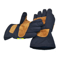 Gants de pompier en tissu aramide flexible personnalisés OEM Ayonsafety, bande réfléchissante, norme EN659, structure à 4 couches pour