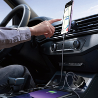 SUNDA Chargeur de voiture à câble spiralé 51W 1A1C PD3.0 à charge rapide pour téléphones mobiles – Vente chaude