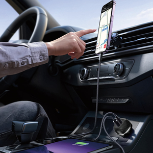 SUNDA <span class=keywords><strong>Chargeur</strong></span> de voiture à câble spiralé 51W 1A1C PD3.0 à charge rapide pour téléphones mobiles – Vente chaude - Product Image 4