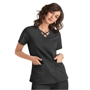 HZMNOI Women Scrub Suit Set Moisture Wicking Short Sleeve Hospital Uniform For Medical Staff - Product Image 3