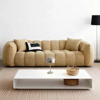 Canapé compressé sous vide en boîte, canapé nuage sans structure en tissu bouclé 3 places pour salon et appartement, vente en gros, mobilier personnalisé OEM