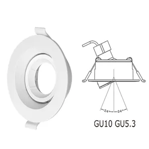 SEE New design socket mr16 clips lamp spotlight fixture mr16 gu5.3 gx5.3 base rim mount lamp holder