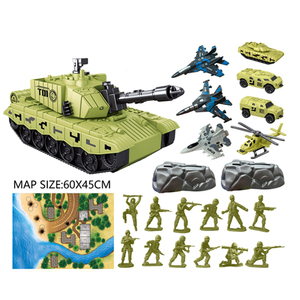 Vente en gros de figurines militaires en plastique, jouets miniatures, soldats avec char, camion, véhicule, ensemble de modèles de jeu de guerre - Product Image 4