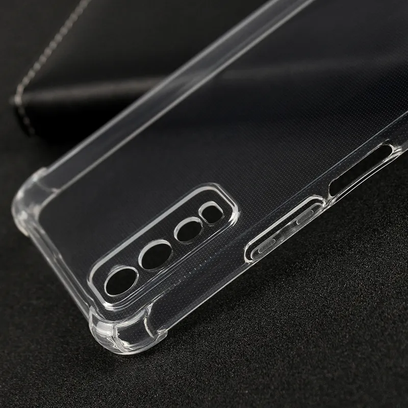 Coque de téléphone portable transparente et antichoc, étui pare-chocs, de luxe, pour Vivo y20 y20i s7 y70s y11 y12 y15 v19 v17