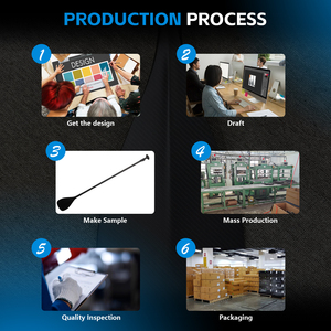 Paleta SUP de fibra de carbono de hoja grande completa, peso ligero de 475*210mm para Touring Downwind Fitness y ciclistas más pesados - Product Image 5