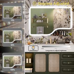 CF, nuevo diseño, 80*120cm, espejos Led montados en la pared, <span class=keywords><strong>baño</strong></span> de Hotel, <span class=keywords><strong>baño</strong></span>, habitación, <span class=keywords><strong>espejo</strong></span> Led con Interruptor táctil inteligente - Product Image 6