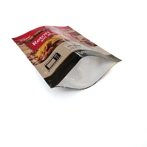 Stand up pouch Resist High Temperature 135 Degree Plain Retort Pouch for Meat Fish Rice Ready to eat products packing