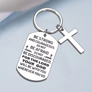 Llavero de Acero Inoxidable, Llavero Metálico con Cruz Bíblica, Amuleto de Oración y Bautismo para Niños, un Regalo del Niño Jesús - Product Image 5