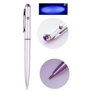 Stylo en plastique invisible à encre transparente, best-seller, révèle ses caractères grâce à la lampe UV, avec logo personnalisé, idéal comme cadeau pour enfant - Product Image 2