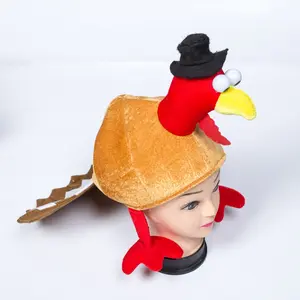 Giochi di ruolo di alta qualità accessori Costume del ringraziamento adulti simpatici cappelli di tacchino