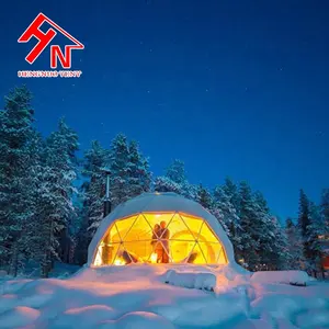 Tienda de Casa de cúpula resistente a la nieve para clima frío grande de alta calidad con baño y <span class=keywords><strong>chimenea</strong></span> - Product Image 1
