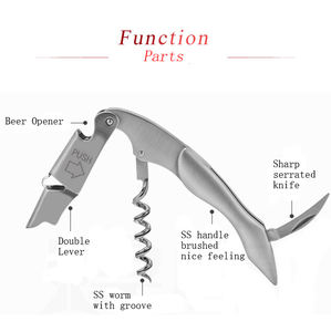 Tire-bouchon professionnel pour serveurs, barmans, sommeliers et connaisseurs de vin - Product Image 3
