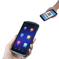 Terminal POS inteligente móvil Bluetooth inalámbrico 1D/2D/NFC con Android 10 de 2 + 16GB con escáner de código de barras, con escáner de código de barras, 2 + 16GB
