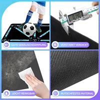 Tapis d'entraînement de football 90 x 60 cm avec chaussettes antidérapantes, absorption des chocs pour le contrôle du ballon et la technique de jeu au pied, soulagement du stress, idéal