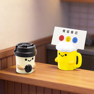 ที่วางป้ายเรซิ่นตกแต่งจิ๋วสำหรับแก้วกาแฟ แก้วเบียร์ บ้านตุ๊กตา ของตกแต่ง DIY อุปกรณ์เสริมขนาดเล็กสำหรับตั้งโต๊ะ - Product Image 3