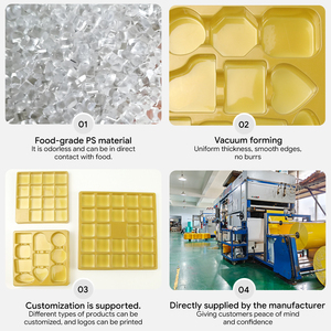 Plateau à chocolat professionnel en PS en forme de cœur à 24 compartiments avec emballage blister pour usage alimentaire - Vente en gros en ligne - Product Image 3