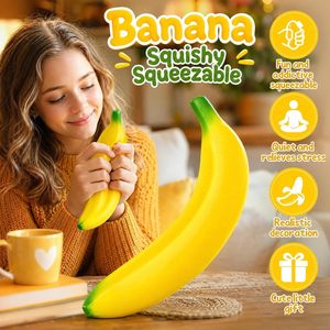 Tendance Jumbo Kawaii Doux Fruit Géant Squishies Banane-Style Squeeze Jouets Soulagement Du Stress Slow Rising Squishies Fidget Toys 14 Ans - Product Image 2