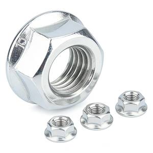 Écrou hexagonal à bride autobloquant tout en métal, en acier inoxydable 304, avec insert en nylon antidérapant, fabriqué par Yaente Factory - Product Image 4