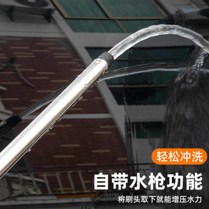 Lanbowang Car Wash Brush Stainless Steel Reinforced Rod Long <b>Handle</b> For Vehicle Cleaning - Product Image 4