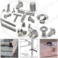 Baut Kepala Tombol Bulat Internal dengan Leher Persegi untuk Rel Aluminium