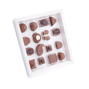 Venta al por mayor <span class=keywords><strong>4</strong></span> 8 15 30 Chocolates de trufa Caja de regalo de plástico transparente Caja de embalaje transparente de chocolate Blister Bandeja de cavidad de chocolate