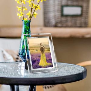 Cadre photo en verre cristal 4*6 pouces personnalisé blanc pour bureau - Vente flash - Product Image 4