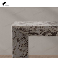 Console ou table basse en marbre Tostone Calacatta Viola, meubles en pierre murale, meubles en marbre intemporels pour les maisons contemporaines
