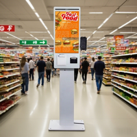 Kioscos de Pantalla Táctil Automáticos WUXIN de 21.5/27 Pulgadas con Impresora de Terminal, Escáner de Código QR, Máquina de Pedidos de Autoservicio, Kioscos de Pago