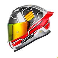 Nouveau casque de moto à visière unique intégral avec réduction du bruit pour hommes et femmes