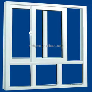 Ventanas corredizas de PVC Protección UPVC <span class=keywords><strong>Mosquitera</strong></span> de fibra de vidrio Columpio Hoteles Apartamentos Rolling Louver Style Función antirrobo - Product Image 6