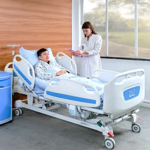 D3d 3 Canks Multifunktions Einstellbare Faltbare Edelstahl Medizinische Rehabilitation ICU Manuelle Krankenhaus Bett Hersteller