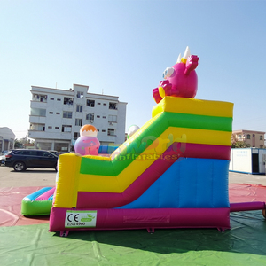 Commercial outdoor party chateau gonflable kids bounce <b>house</b> candyland <b>inflatable</b> bouncy castle and slide combo - Product Image 3