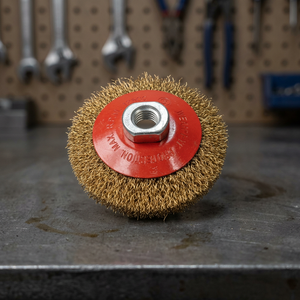 Brosse conique TTAKE en fil ondulé M14 en acier inoxydable 13000 Giri Min, brosse de nettoyage durable - Product Image 2