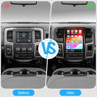 Lecteur DVD de voiture Navihua 13 "Style Tesla Écran vertical Android GPS Navigation Radio multimédia pour Dodge Ram 2014-2018 Carplay
