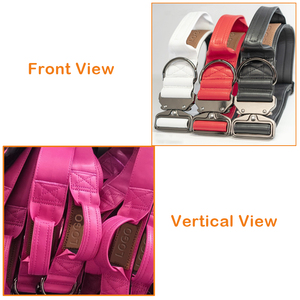 Logotipo personalizado Collar para mascotas suministros al por mayor táctico impermeable PU cuero vegano collar de perro grande y correa con asa - Product Image 2