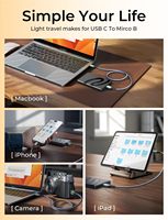 Nuevo Cable Micro B de 10 Gbps LISEN, Cable de Alta Velocidad Tipo C para Disco Duro Externo, Cable SSD para Mac, PC, Laptop, Sincronización y Copia de Seguridad de Datos