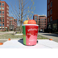 Donut géant gonflable, modèle publicitaire gonflable de nourriture (crème glacée, fruits, pain) pour la promotion
