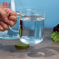440ml fait à la main saint Transparent tasse à thé Borosilicate gobelet verre avec poignée pour thé café eau