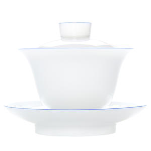 <span class=keywords><strong>Dulce</strong></span> porcelana blanca cubierta de la taza de té único no-escaldadura gaiwan huevo-shell kung fu té cuenco de té de cerámica customizationLOGO - Product Image 1