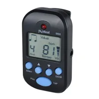 M50 Mini profesional Digital Beat Tempo metronom LCD Clip-on desain untuk gitar alat musik bersenar MP3 Audio plastik
