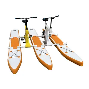 OEM directo de fábrica una persona suministro de dos personas bicicleta inflable flotante pedal barco bicicleta de agua