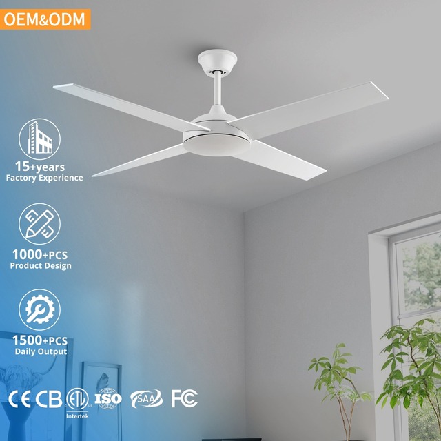Hot Sale 52 Inch 4 MDF Blades DC Motor High Airflow Modern Ceiling Fan with Remote Control